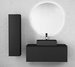 Jorno Шкаф пенал Stone 120 подвесной антрацит Stn.04.120/P/A/JR – фотография-3