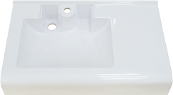 Misty Мебель для ванной Амур 80/29 под стиральную машину белая – фотография-5