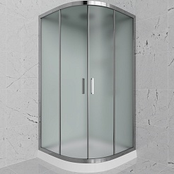 Frank Душевая кабина F420 M Brilliant с крышей профиль хром стекло матовое – фотография-1