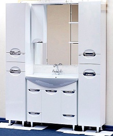 Misty Тумба с раковиной Орхидея 85 белая – фотография-8