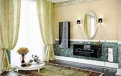 Clarberg Тумба с раковиной "Due Amanti 120" черный, ручки хром – фотография-3