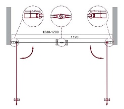 BelBagno Душевая дверь в нишу 128/195 ETNA-B-2-130-C-Cr – фотография-7