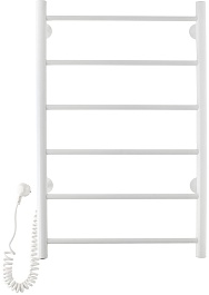 Domoterm Полотенцесушитель электрический Классик DMT 109-6 50x80 БЕЛ EK L белый – фотография-1