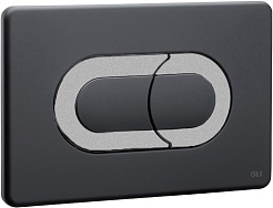OLI Кнопка смыва Salina черная-матовый хром – фотография-1