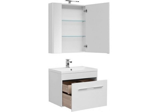 Aquanet Тумба с раковиной Августа 75 белая – картинка-3