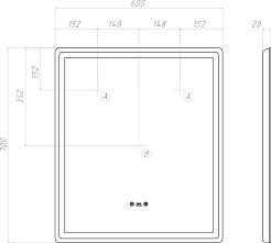 Vigo Зеркало Geometry Step 600 – фотография-11