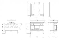 Cezares Тумба с раковиной PAOLINA Ciliegio Anticato – фотография-3
