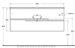 Cezares Тумба с раковиной Duet-N 120 подвесная CZR-8073-120 фисташковый софт – фотография-9