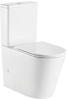 Azario Унитаз-компакт Vetro AZ-2149 безободковый с бачком с сиденьем микролифт белый