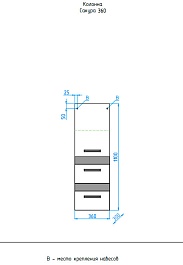Style Line Пенал для ванной Сакура 36 – фотография-4