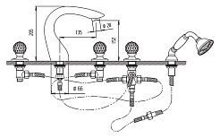 Cezares Смеситель ATLANTIS-BVD-03/24-Sw/M на борт ванны – фотография-2