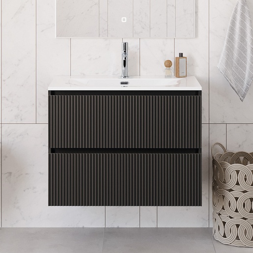 BelBagno Тумба под раковину Uno 80 подвесная Темно-Серый матовый – картинка-13