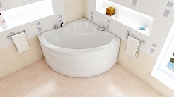 BellSan Акриловая ванна Калипсо 128x128 с гидромассажем – фотография-3