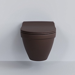 Ambassador Сиденье для унитаза Nord тонкое коричневое матовое – фотография-3