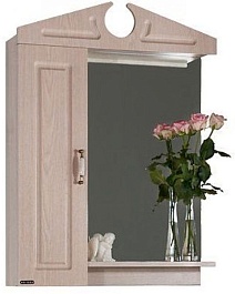 Водолей Зеркальный шкаф Капри 65 L дуб – фотография-1