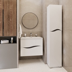 Mixline Шкаф пенал Лайф 40 белый – фотография-3