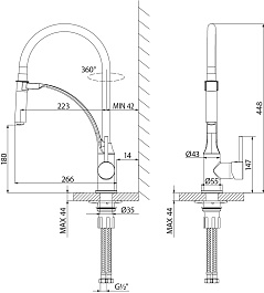 Lemark Смеситель для кухни Soul LM6007BL черный – фотография-6