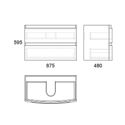 Owl 1975 Мебель для ванной Gotland 90 tiffani 2 ящика – фотография-5