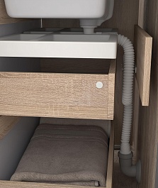 Vigo Мебель для ванной Grani 600-0-1 подвесная белая/дуб золотой – фотография-6