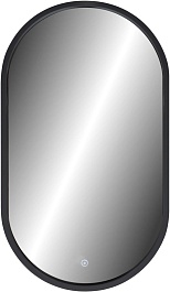 Continent Зеркало Prime Black Led 450x800 – фотография-1