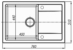 Dr. Gans Мойка гранитная Техно 760 терракота – фотография-2