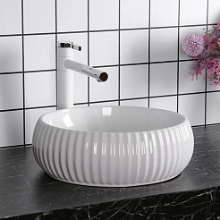 Ceruttispa Раковина накладная 40.5 CR0007 белая – фотография-3