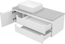 Brevita Тумба с раковиной Cargo 120 подвесная белая матовая – фотография-7