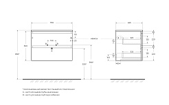 BelBagno Тумба под раковину Kraft 70 подвесная Голубой Матовый – фотография-12