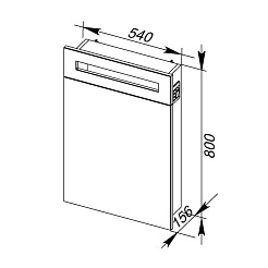 Aquanet Зеркальный шкаф "Адель 60" – фотография-2