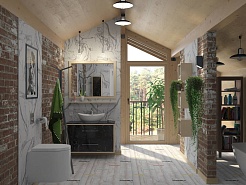 Какса-а Зеркало Бруклин/Мастер 80 с полкой – фотография-6