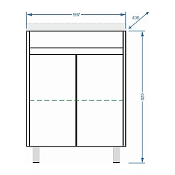 Stella Polare Мебель для ванной Фаворита 60 напольная – фотография-6