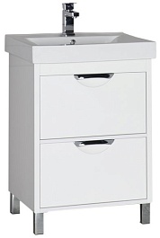 Aquanet Тумба с раковиной "Гретта 60" 2 ящика (177017) – фотография-1