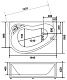BellSan Акриловая ванна Сабина 165x110 R с гидромассажем – фотография-8