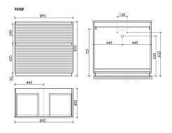 Sancos Тумба под раковину напольная Folk Floor 90 grey soft – фотография-3