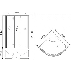Erlit Душевая кабина ER 3509TP-C3-RUS – фотография-2