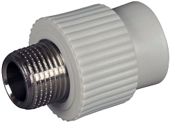 Политэк Муфта PPR белая комби НР 40 х 1 1/4" (437315) – фотография-1