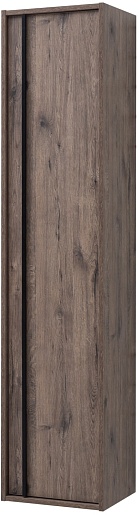 Aquanet Шкаф пенал Lino 35 подвесной дуб веллингтон – картинка-3