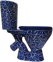 Rosa Унитаз-компакт Элегант синий кракелюр