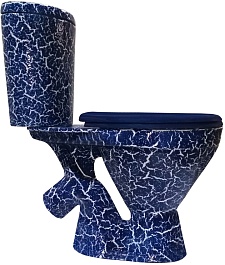 Rosa Унитаз-компакт Элегант синий кракелюр – фотография-1