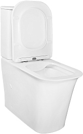 Azario Унитаз-компакт Velise AZ-1222A безободковый с бачком с сиденьем микролифт белый – фотография-6