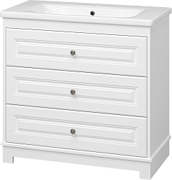 Misty Тумба с раковиной Ларго 90 белая – фотография-3