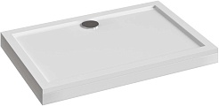 Aquatek Душевой поддон из литого мрамора 120x80 Альфа DPL-0002 белый – фотография-1