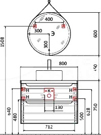 Jorno Зеркало Wood D60 Wood.02.60/ТК – фотография-4