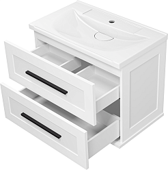 Misty Тумба под раковину Модерн 70 подвесная белая – фотография-5