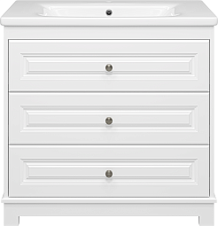 Misty Тумба с раковиной Ларго 90 белая – фотография-1