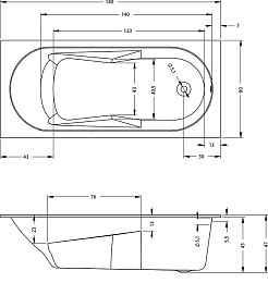 Riho Акриловая ванна LAZY 180х80 R – фотография-3