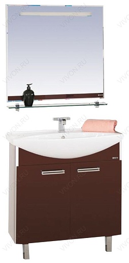 Misty Мебель для ванной Джулия 85 коричневая – картинка-5