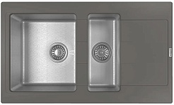 Florentina Мойка кухонная Комби 860 К серый шелк – фотография-1