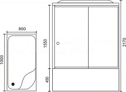 Royal Bath Душевая кабина 100/80 BP RB8100BP1-M-R с высоким поддоном – фотография-2
