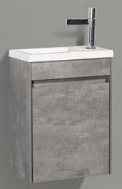 BelBagno Тумба с раковиной PIETRA MINI 400 R Stucco Cemento – фотография-1